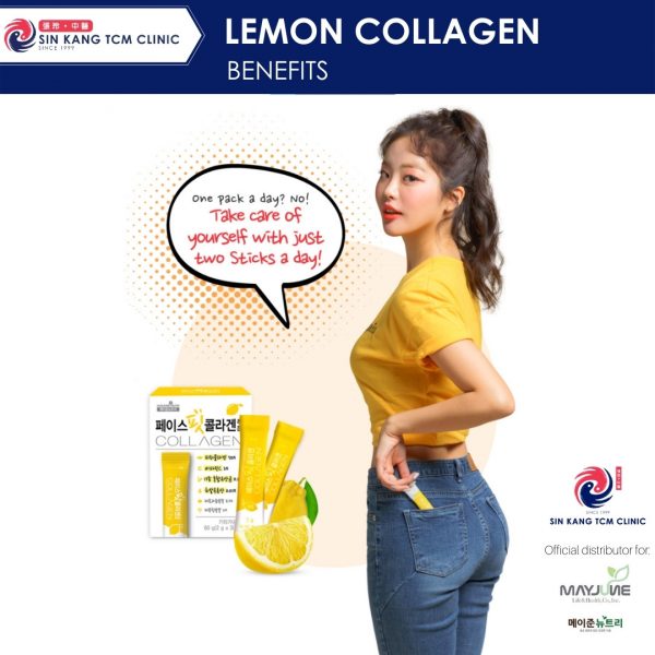 Face Fit Lemon Korean Collagen Powder Sticks