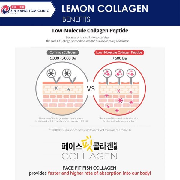 Face Fit Lemon Korean Collagen Powder Sticks